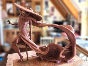 Figurative Bronze, Dancer, Elegant, sculpture, Graceful, famous, world artist, clay model